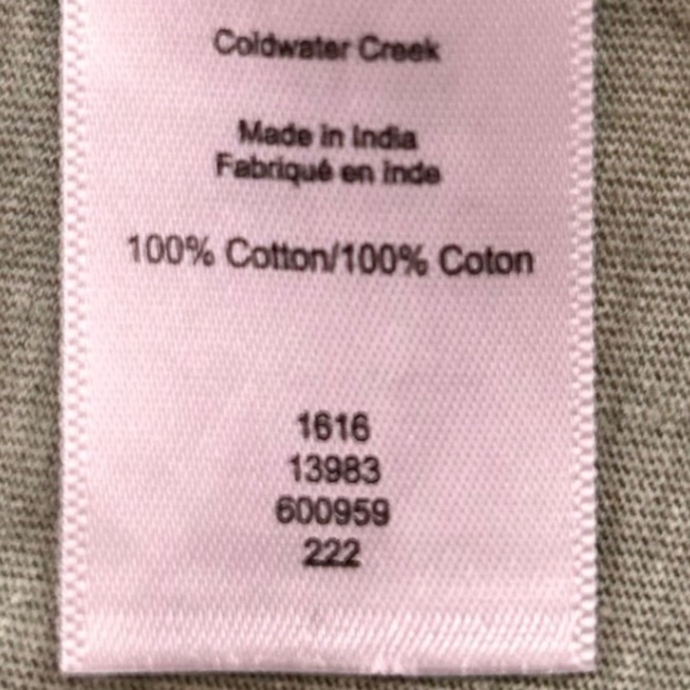 Coldwater Creek Womens Sage Green 100% Cotton Short Sleeve Henley Top Size M - Picture 4 of 5